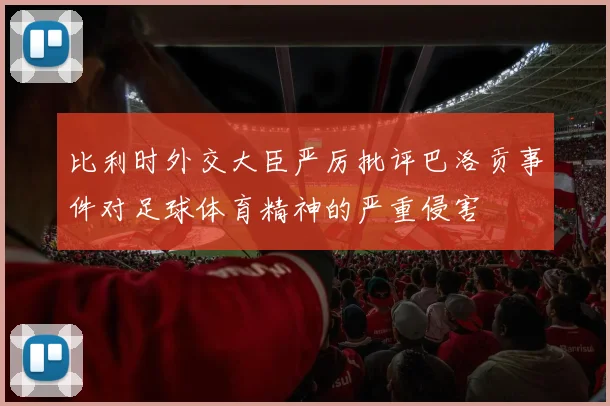 比利时外交大臣严厉批评巴洛贡事件对足球体育精神的严重侵害